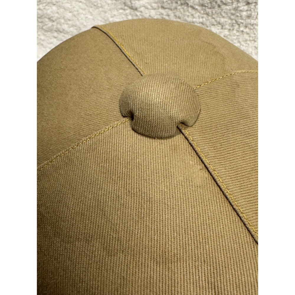 Vintage Khaki Cotton Pith Helmet Safari Explorer Sun Hat Size 7 Tan - Picture 2 of 8